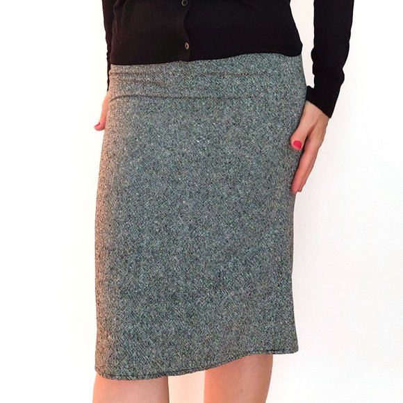 Classic Wool Tweed Lined Skirt - Flounce Fishtail Tulip Trumpet - Size 0 / XS - Picture 8 of 10
